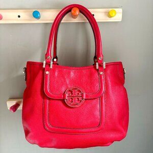 Tory Burch 4-way Amanda Classic Handle Hobo in New Carnival Red Pebbled Leather